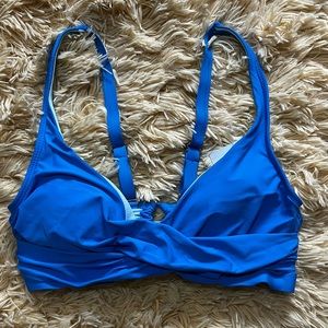Blue bikini top